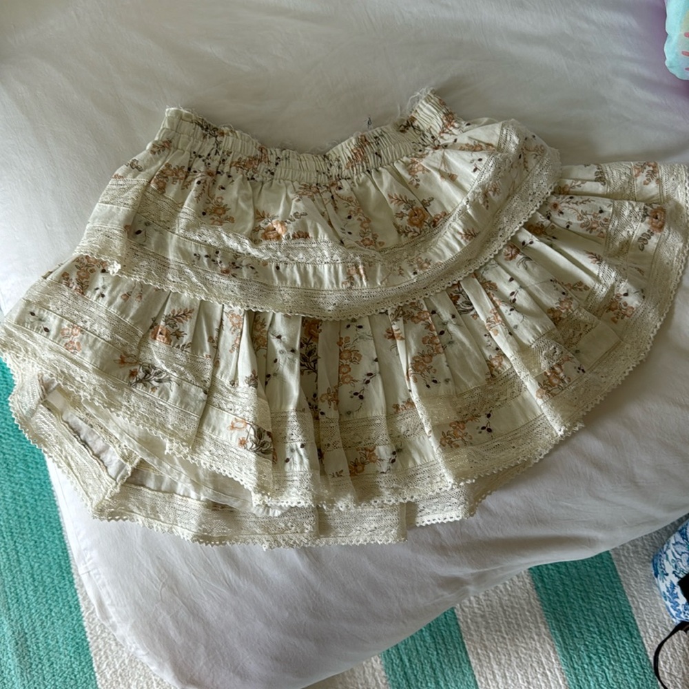 LoveShackFancy Ruffle Mini Skirt - Picture 2 of 3